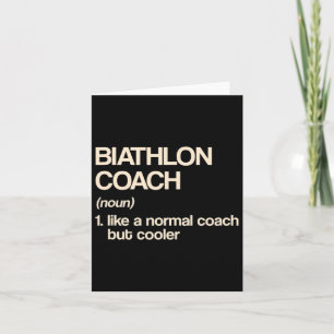 Biathlon Coach Definition Funny Biathlete Humor  Card