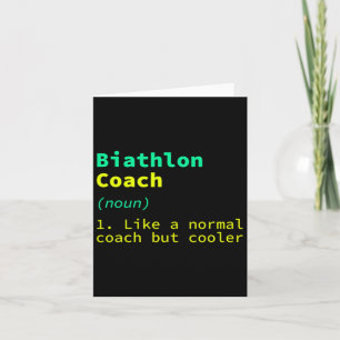 Biathlon Coach Definition Funny Biathlete Humour 1 Card