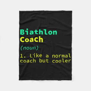 Biathlon Coach Definition Funny Biathlete Humour 1 Fleece Blanket