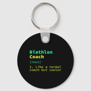 Biathlon Coach Definition Funny Biathlete Humour 1 Key Ring