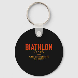 Biathlon Coach Definition Funny Biathlete Humour 2 Key Ring