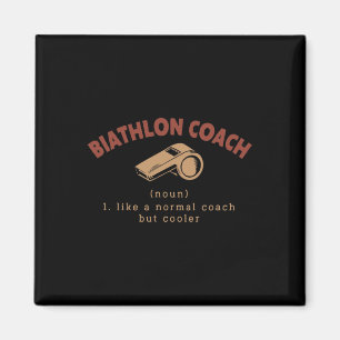 Biathlon Coach Definition Funny Biathlete Humour 4 Magnet