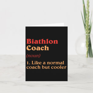 Biathlon Coach Definition Funny Biathlete Humour 5 Card