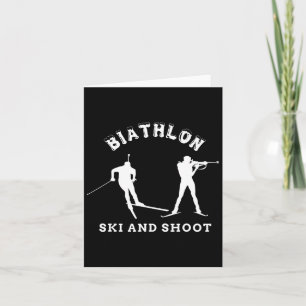 Biathlon Cross-country Ski And Target Shooting Wit Card