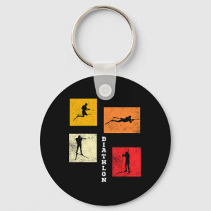 Biathlon Cross Country Skiing Biathlete Winter Spo Key Ring