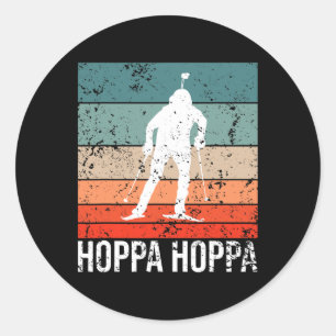 Biathlon Cross-country Skiing Design For Biathlon  Classic Round Sticker