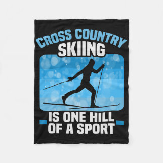 Biathlon Cross Country Skiing Is One Hill Of A Spo Fleece Blanket
