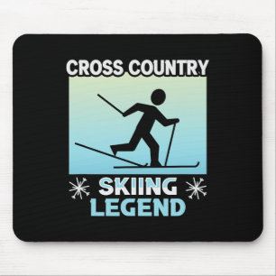 Biathlon Cross Country Skiing Legend Cross Country Mouse Mat