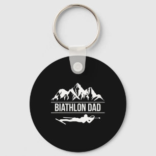 Biathlon Dad Biathlete Skiing Shooting Key Ring