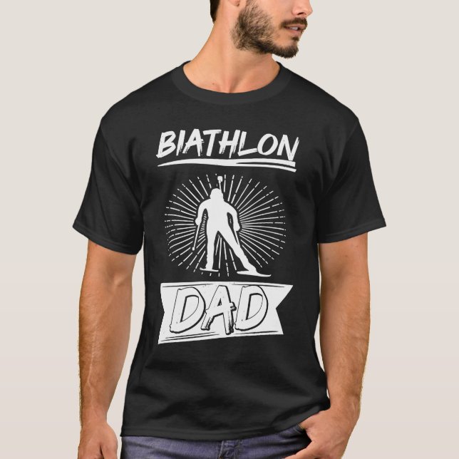 Biathlon Dad Winter Sports Snow Biathlete Cross Co T-Shirt (Front)
