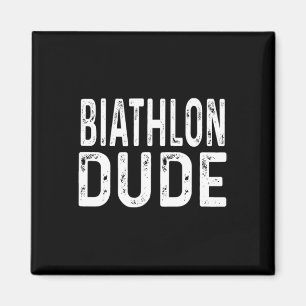 Biathlon Dude Distressed Sprint Pursuit Relay Trac Magnet
