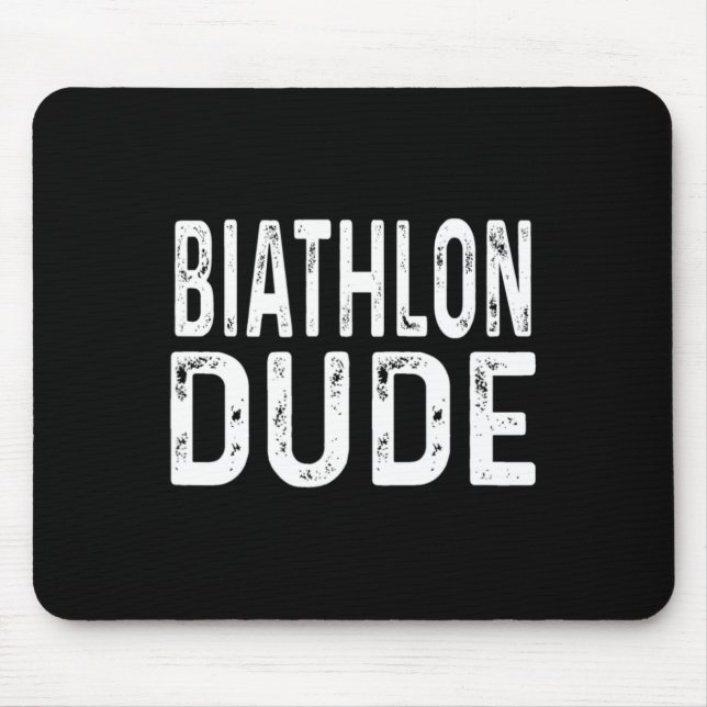 Biathlon Dude Distressed Sprint Pursuit Relay Trac Mouse Mat (Front)