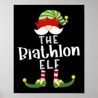 Biathlon Elf Group Christmas Funny Pajama Party