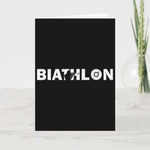 Biathlon Funny Biathlete Shooting Skiing Target Sp Card