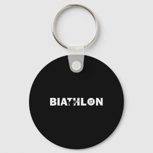 Biathlon Funny Biathlete Shooting Skiing Target Sp Key Ring