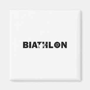 Biathlon Funny Biathlete Shooting Skiing Target Sp Magnet