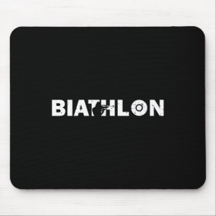 Biathlon Funny Biathlete Shooting Skiing Target Sp Mouse Mat