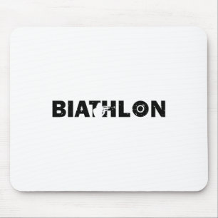 Biathlon Funny Biathlete Shooting Skiing Target Sp Mouse Mat