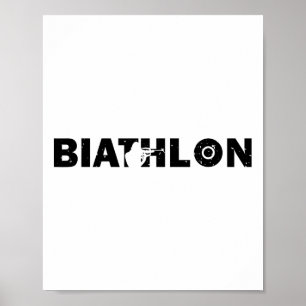 Biathlon Funny Biathlete Shooting Skiing Target Sp Poster