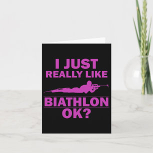 Biathlon Funny Prone Position Biathlete Shooting S Card