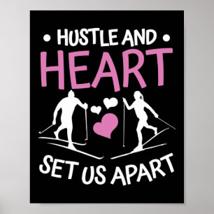Biathlon Hustle And Heart Set Us Apart Cross Count Poster