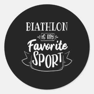 Biathlon Is My Favourite Sport Classic Round Sticker