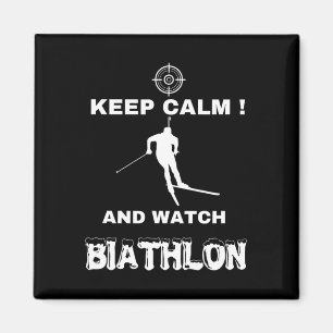 Biathlon Keep Calm And Watch Biathlon Cross-countr Magnet