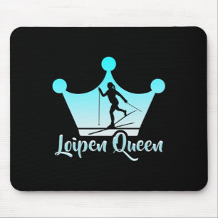 Biathlon Loipen Queen Cross Country Skier Mouse Mat