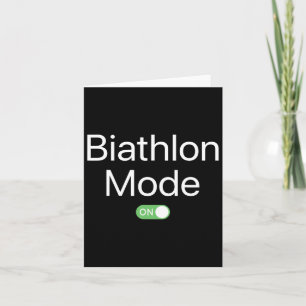 Biathlon Mode On Sports Athlete Smartphone Design Card