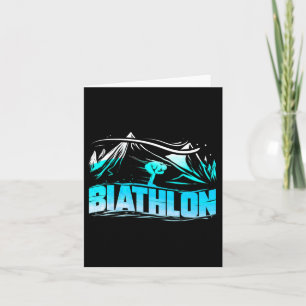Biathlon Mountains Winter Sports Gift  Card