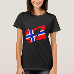 Biathlon norway flag norweigan cross country skiin T-Shirt