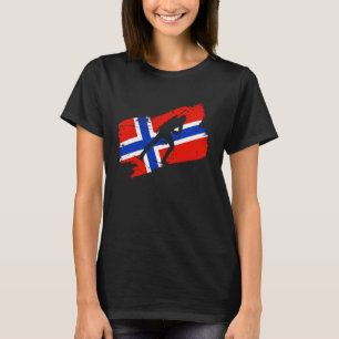 Biathlon Norway Flag Norweigan Cross Country Skiin T-Shirt