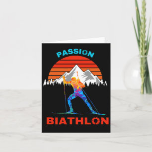 Biathlon Pion Supporter Fan Cross-country Ski And Card
