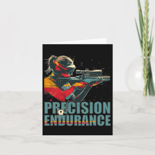 Biathlon Precision And Endurance Retro Winter Spor Card