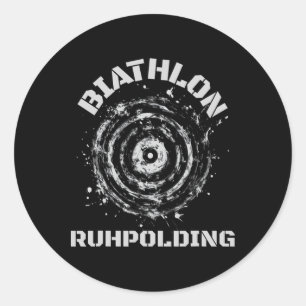 Biathlon Ruhpolding Target Classic Round Sticker