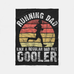 Biathlon Runner Marathon Running Dad Father's Day Fleece Blanket
