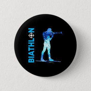 Biathlon Shooting And Skiing Winter Sports 6 Cm Round Badge