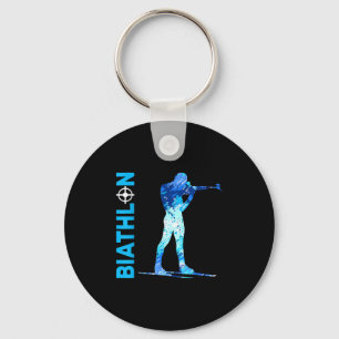 Biathlon Shooting And Skiing Winter Sports  Key Ring
