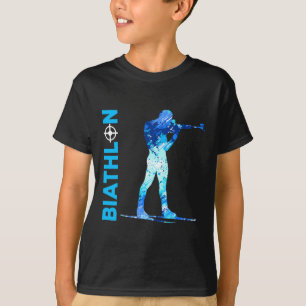 Biathlon Shooting And Skiing Winter Sports  T-Shirt