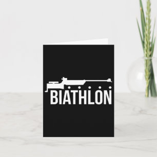 Biathlon Shooting Gun Skiing Biathlete  Card