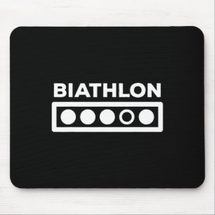 Biathlon Shooting Range Gift - Winter Sports Biath Mouse Mat
