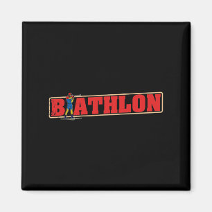Biathlon Ski Skier Cross-country Ski Trail 14 Magnet