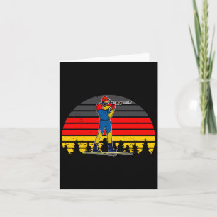 Biathlon Ski Skier Cross-country Ski Trail 1 Card