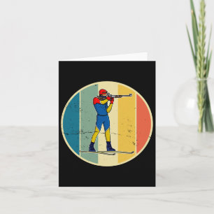 Biathlon Ski Skier Cross-country Ski Trail 2  Card