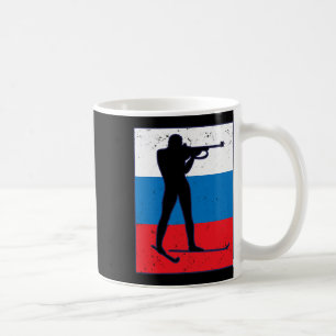 Biathlon Ski Skier Winter Sports Cross-country Rus Coffee Mug