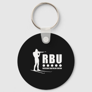 Biathlon Ski Skier Winter Sports Cross-country Rus Key Ring