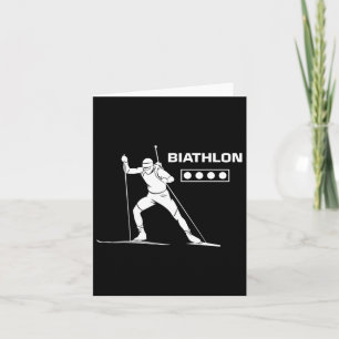 Biathlon Ski Skier Winter Sports Cross-country Ski Card