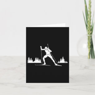 Biathlon Ski Skier Winter Sports Cross-country Ski Card