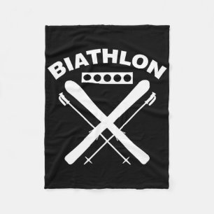 Biathlon Ski Skier Winter Sports Cross-country Ski Fleece Blanket