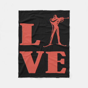 Biathlon Ski Skier Winter Sports Cross-country Ski Fleece Blanket